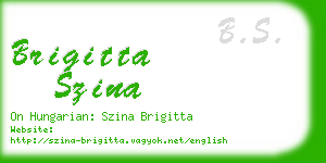 brigitta szina business card